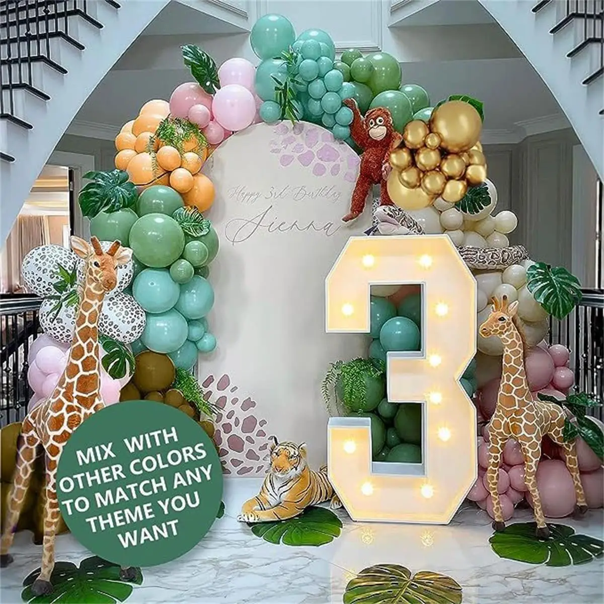 Wedding Zoo - Kit de guirlande de ballons animaux