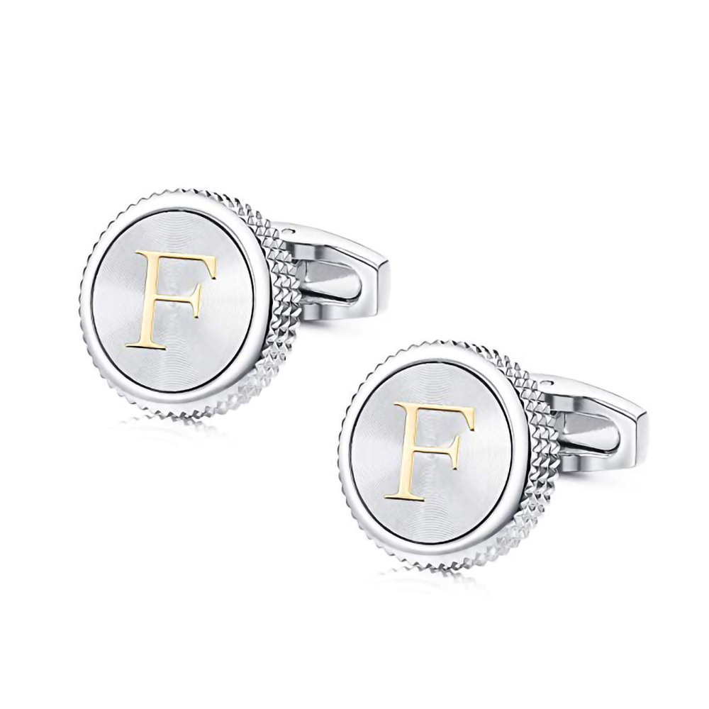 Wedding Z - Boutons de manchette ronds 26 lettres
