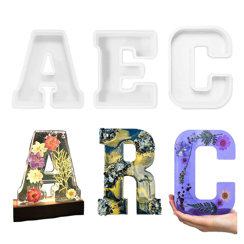 Wedding Z - 1pc A-Z Lettre Silicone Moules Alphabet