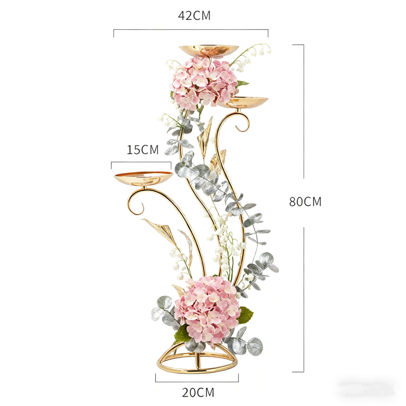Wedding Decor Supply Store - Support de fleurs doré pour magasin