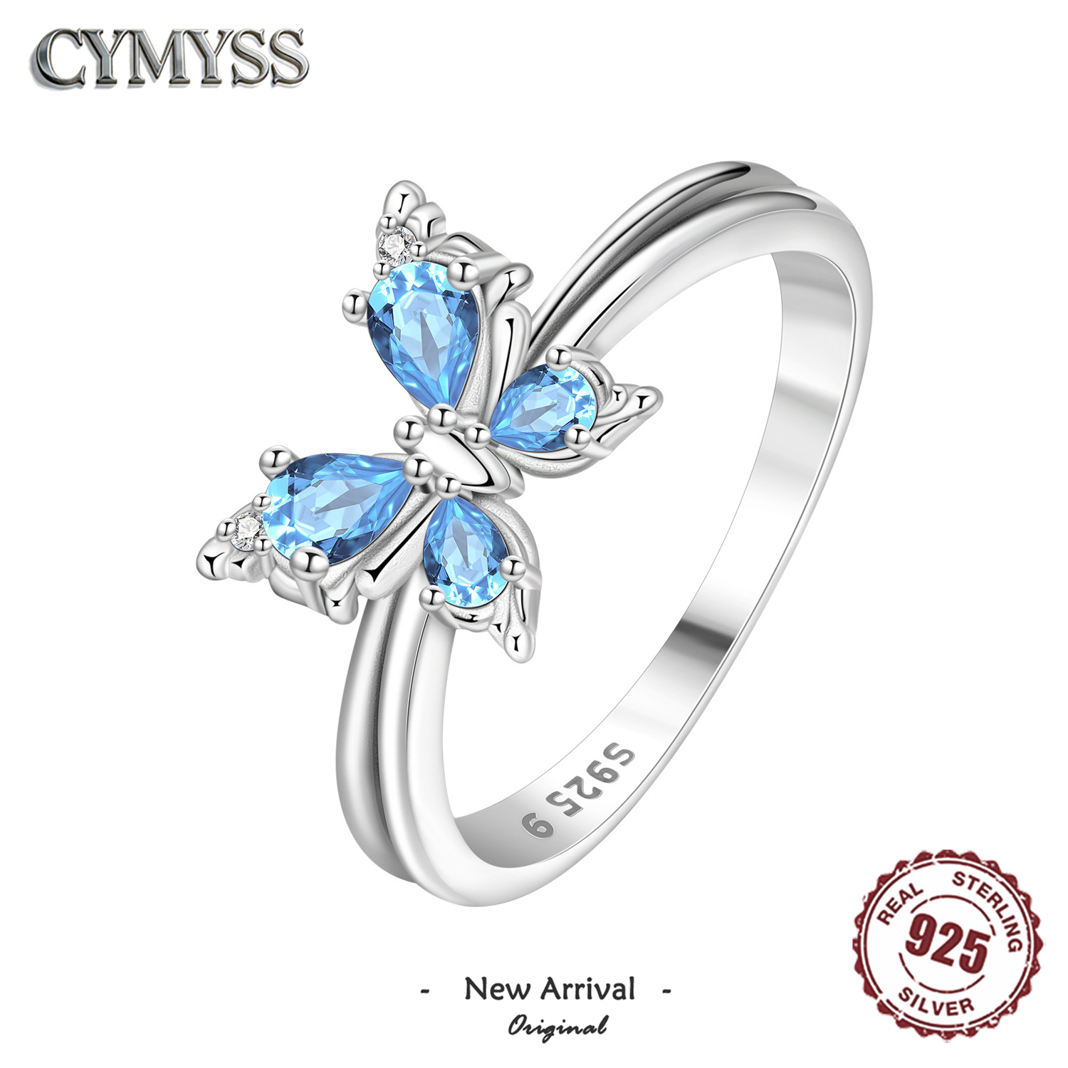 Wedding Z - Bague papillon élégante en argent Sterling