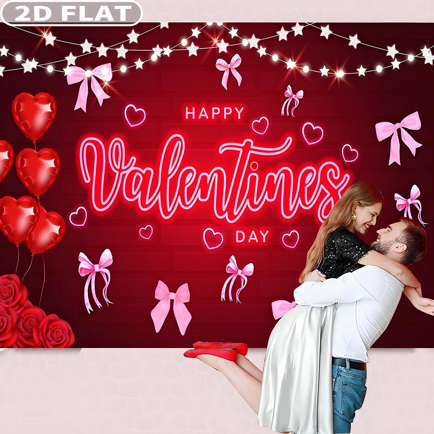 Photo Booth Prop - 2D plat 1pc joyeux saint valentin