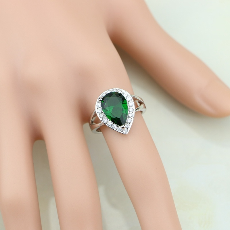 Wedding Z - Bague goutte d'eau en argent 925,
