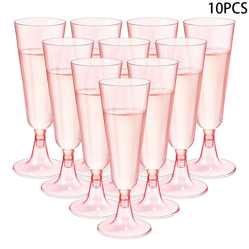 Wedding Fountain - Gobelets à Champagne roses jetables en