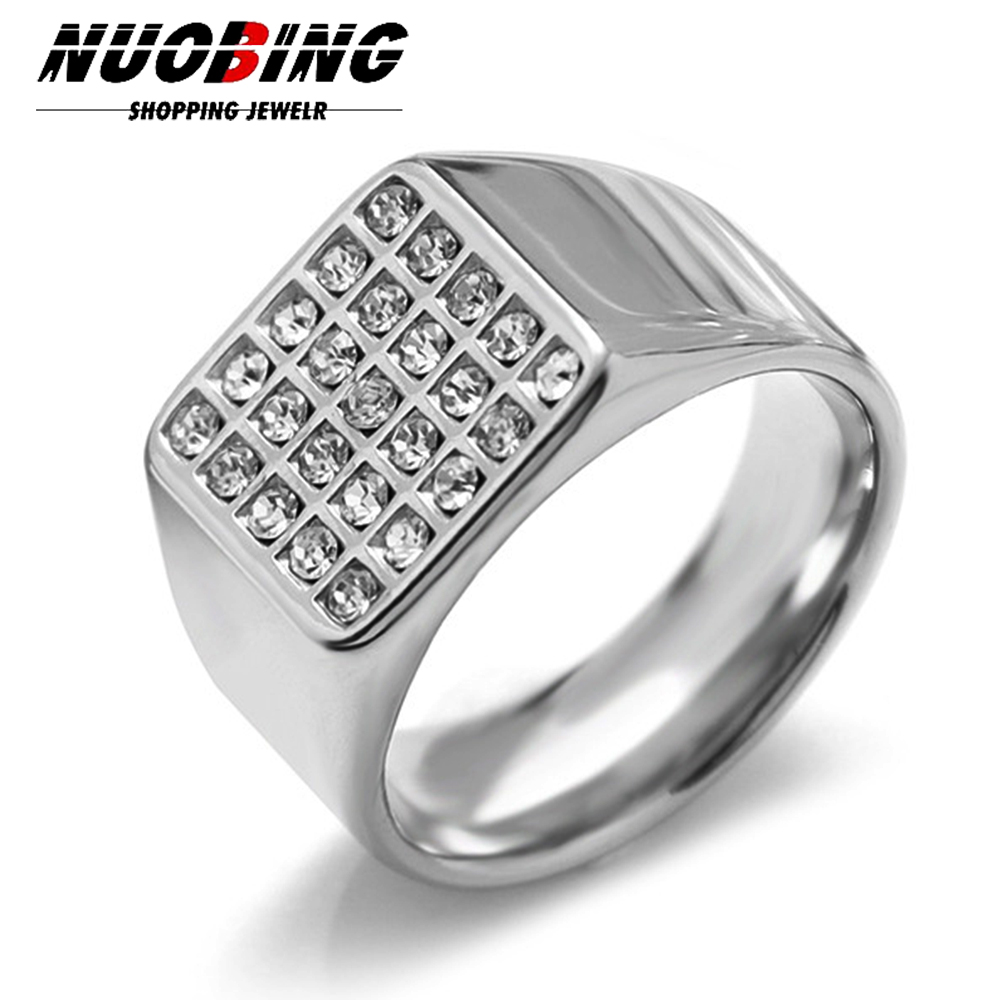 Wedding Z - Bague chevalière en zircone cubique brillante