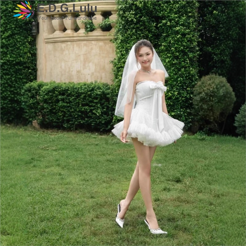 Wedding Lulu - EDGLuLu bretelles nœud élégant robes de