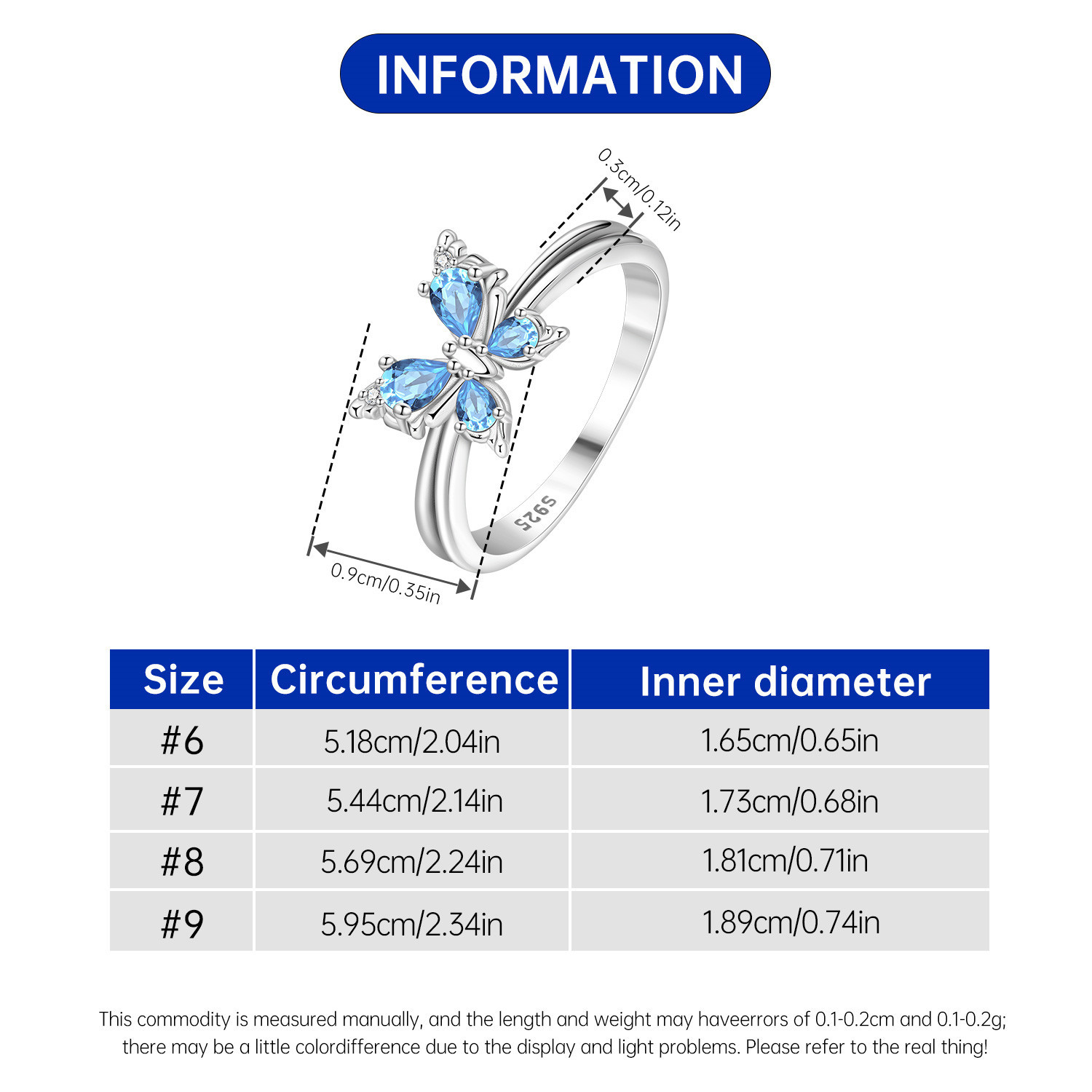 Bague papillon élégante en arg - Wedding Z avis et prix
