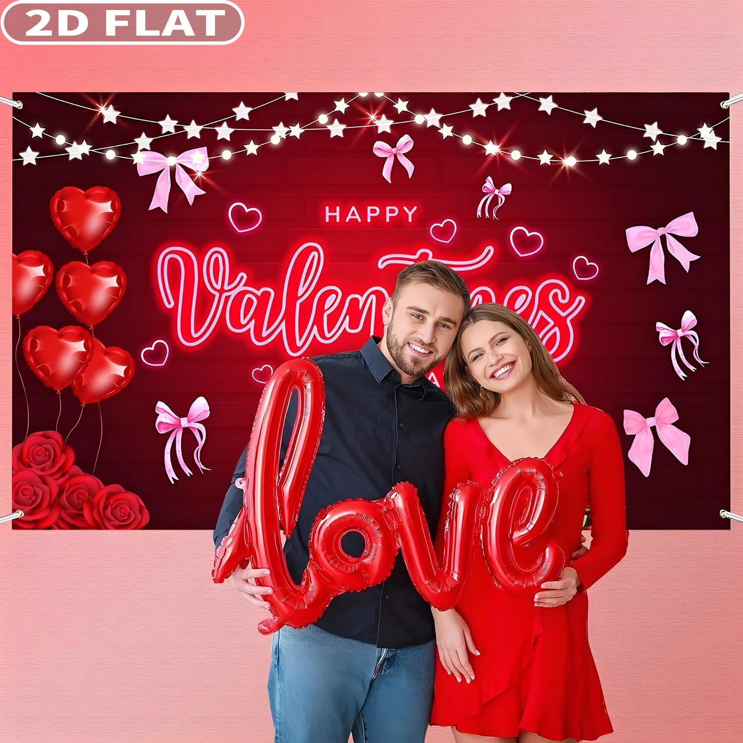 2D plat 1pc joyeux saint valen - Photo Booth Prop avis et prix
