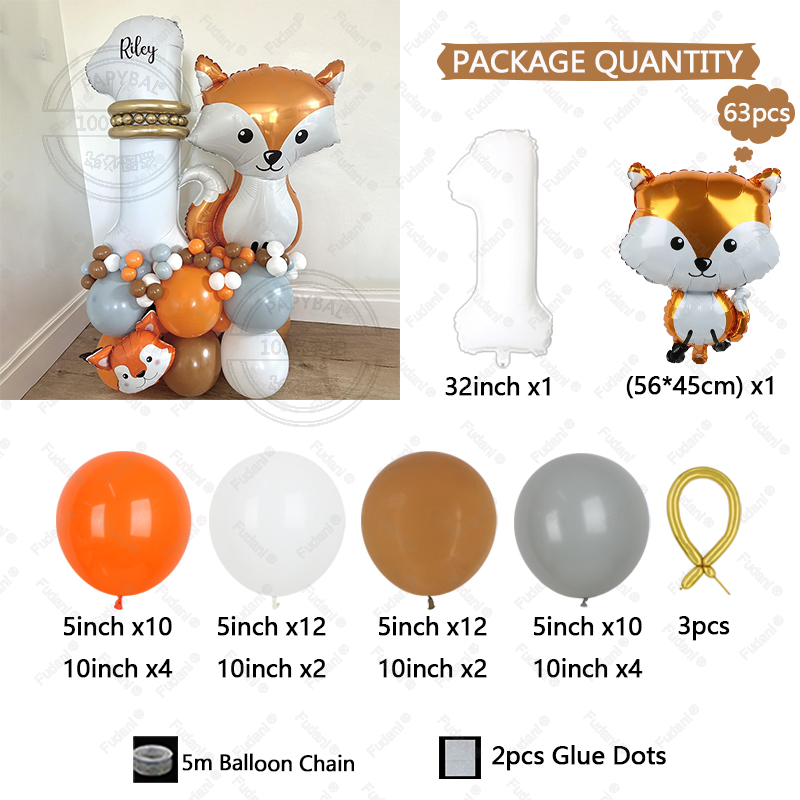 63 pièces Jungle Zoo Smart Fox - Wedding Zoo avis et prix